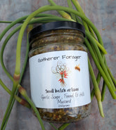 Garlic scape , chilli , fennel wholegrain mustard