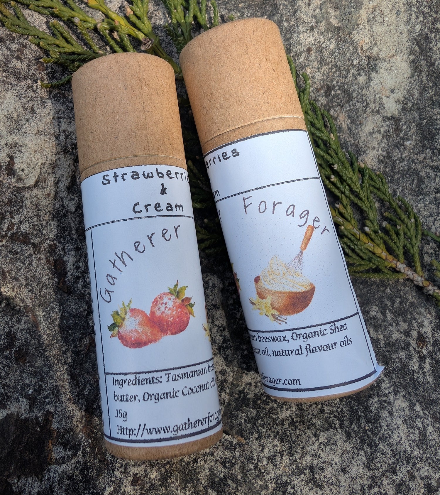 Strawberry and cream lip balm