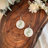 Handmade Ceramic Earrings - Vines