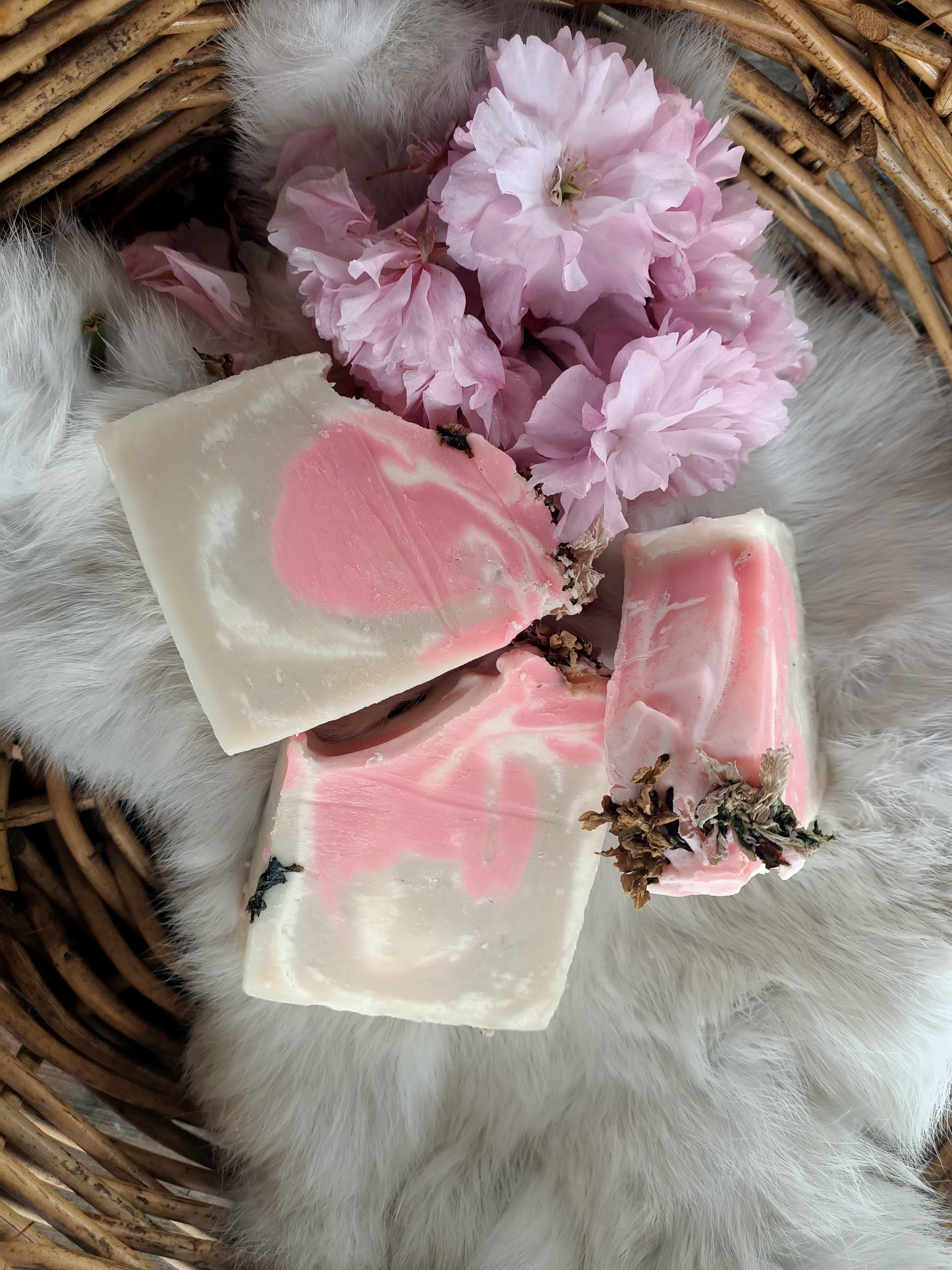 Handmade Cherry Blossom Tallow Soap | Delicate Floral & Skin-Nourishing