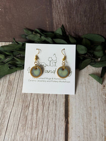 Handmade Ceramic Earrings | Turquoise |