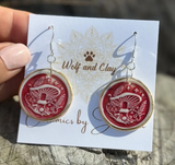Handcrafted Porcelain Mushroom Star Earrings | Wolf and Clay x Gatherer Forager