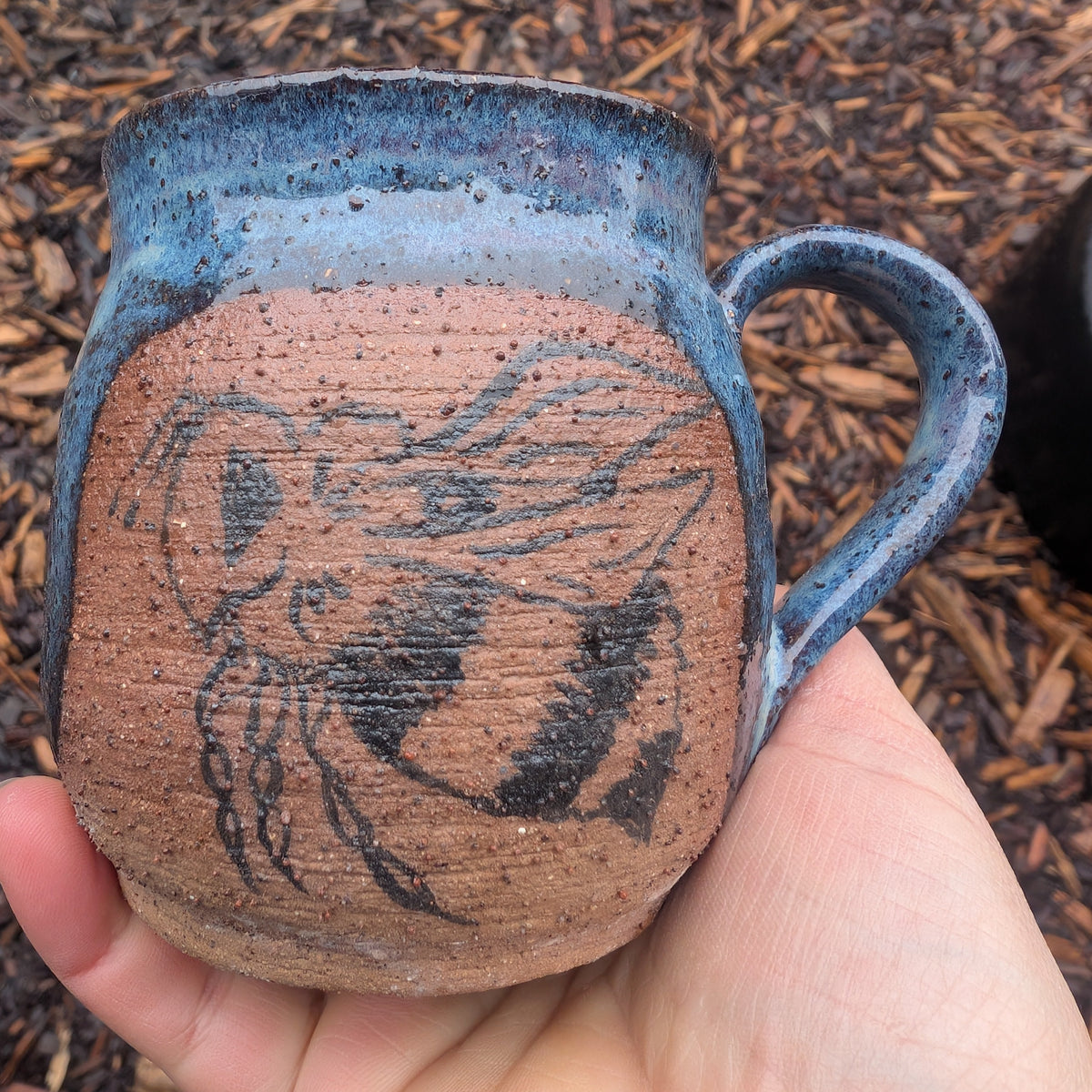 Handmade ceramic bee mug Australia 