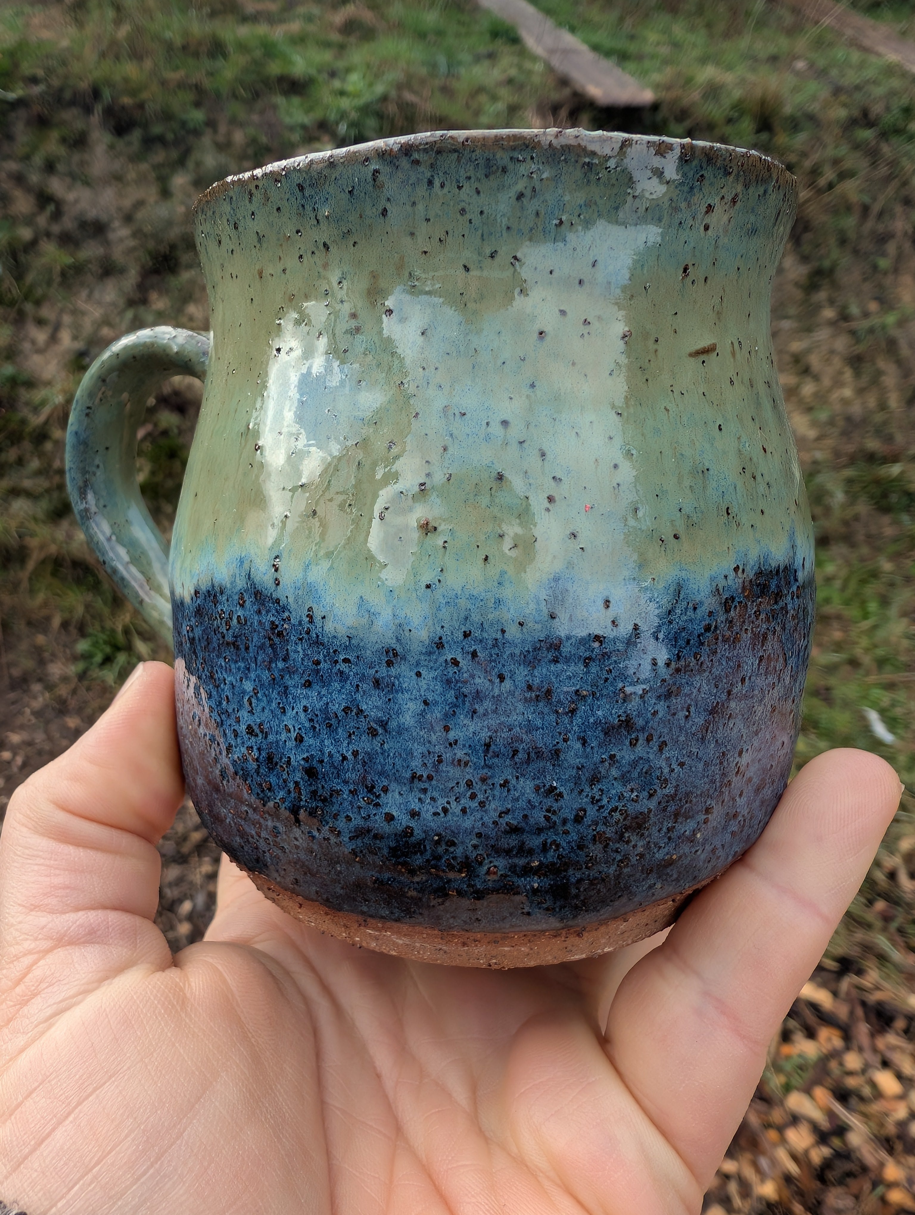 Handmade frog mug 