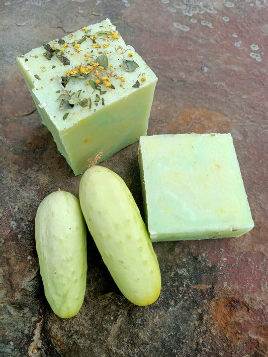 Cucumber natural soap bar