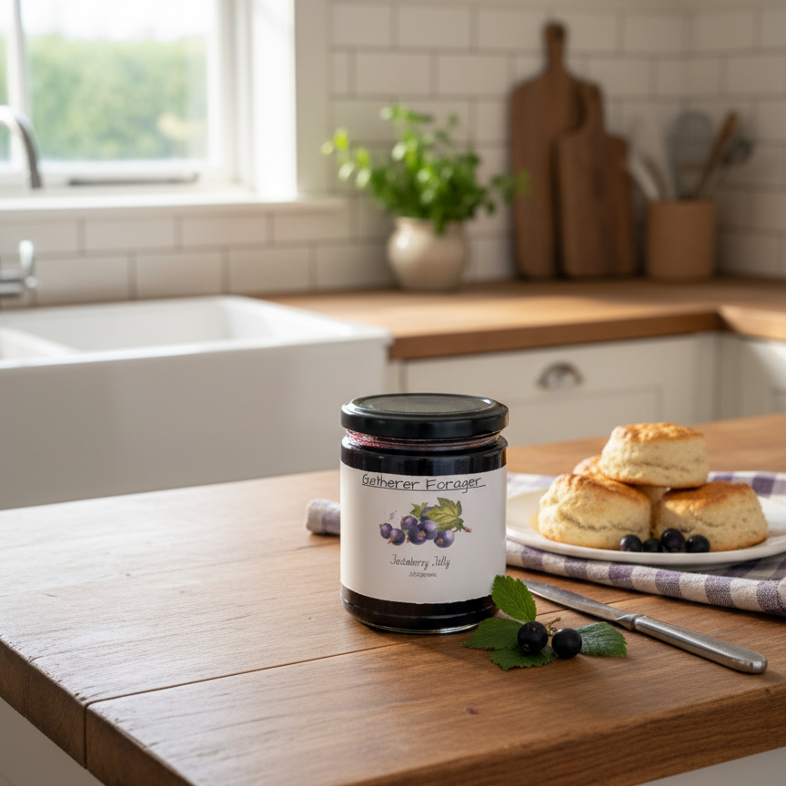 Handmade jam in a country kitchen 