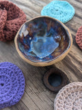 Handmade Ceramic Bowl and face scrubbies