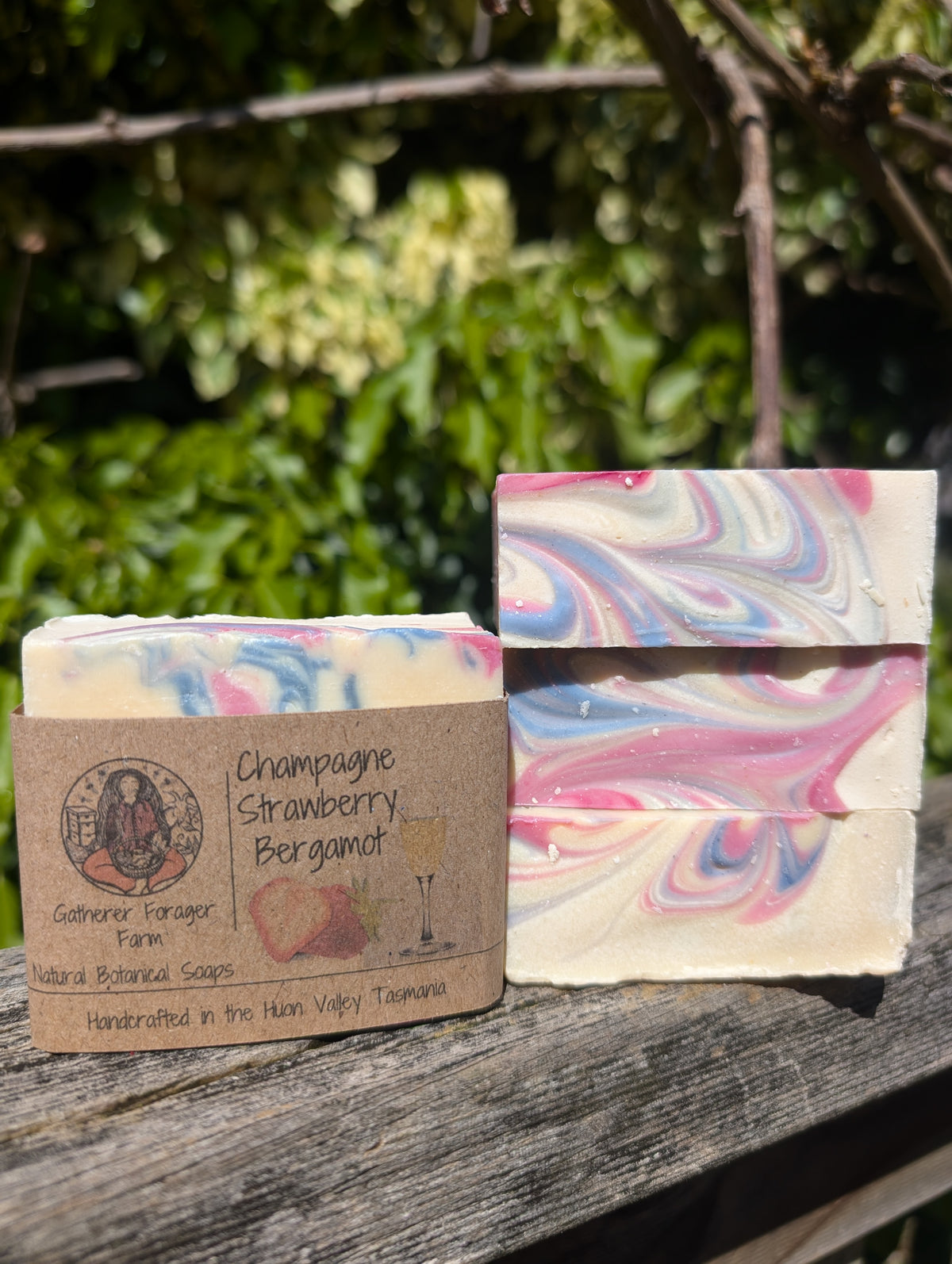 Strawberry Champagne soap bar Main image