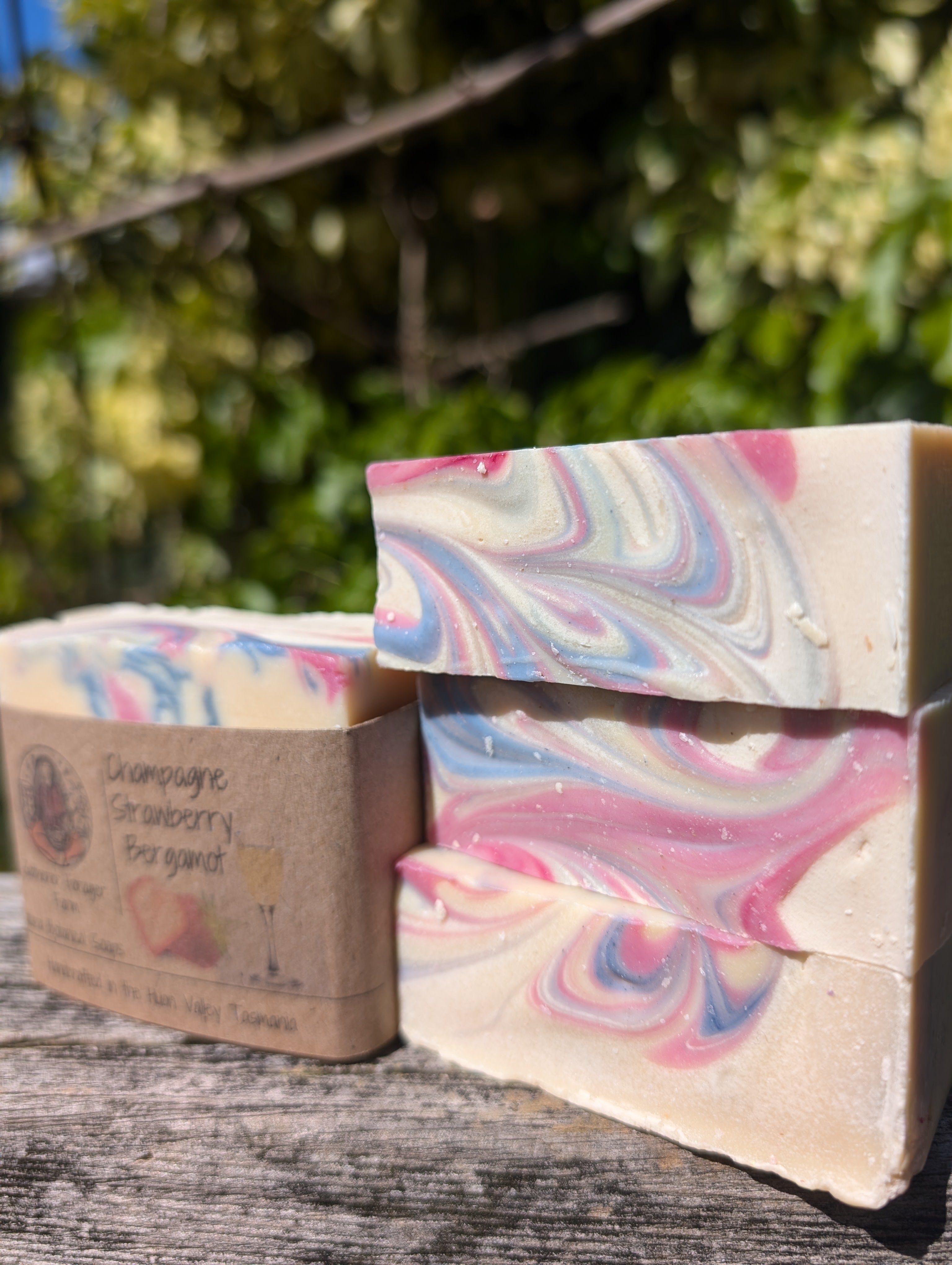 Strawberry Champagne soap bar Secondary image