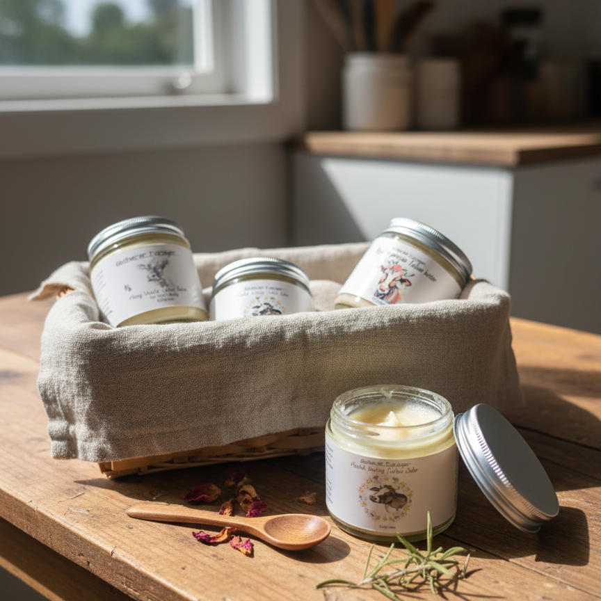 Natural Grass-Fed Tallow Balm for Dry & Sensitive Skin — Honey and vanilla (Australian Skincare) Secondary image