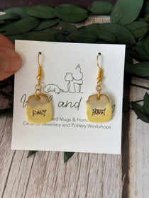 Honey Pot Porcelain Earrings | Handmade