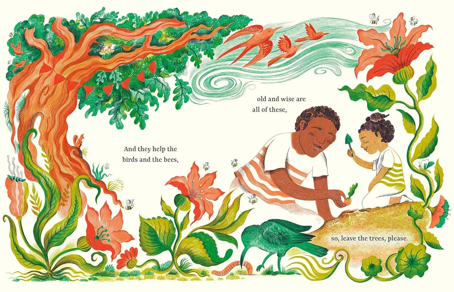 Leave the Trees, Please by Benjamin Zephaniah | Illustrated by Melissa Castrillon | Children’s Book on Nature & Conservation