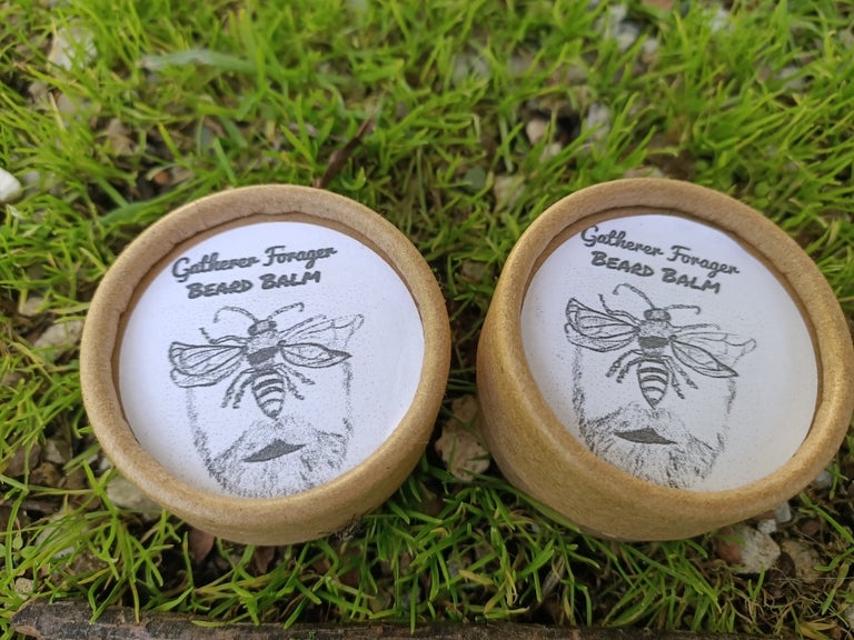 Beeswax beard balm zero waste tub