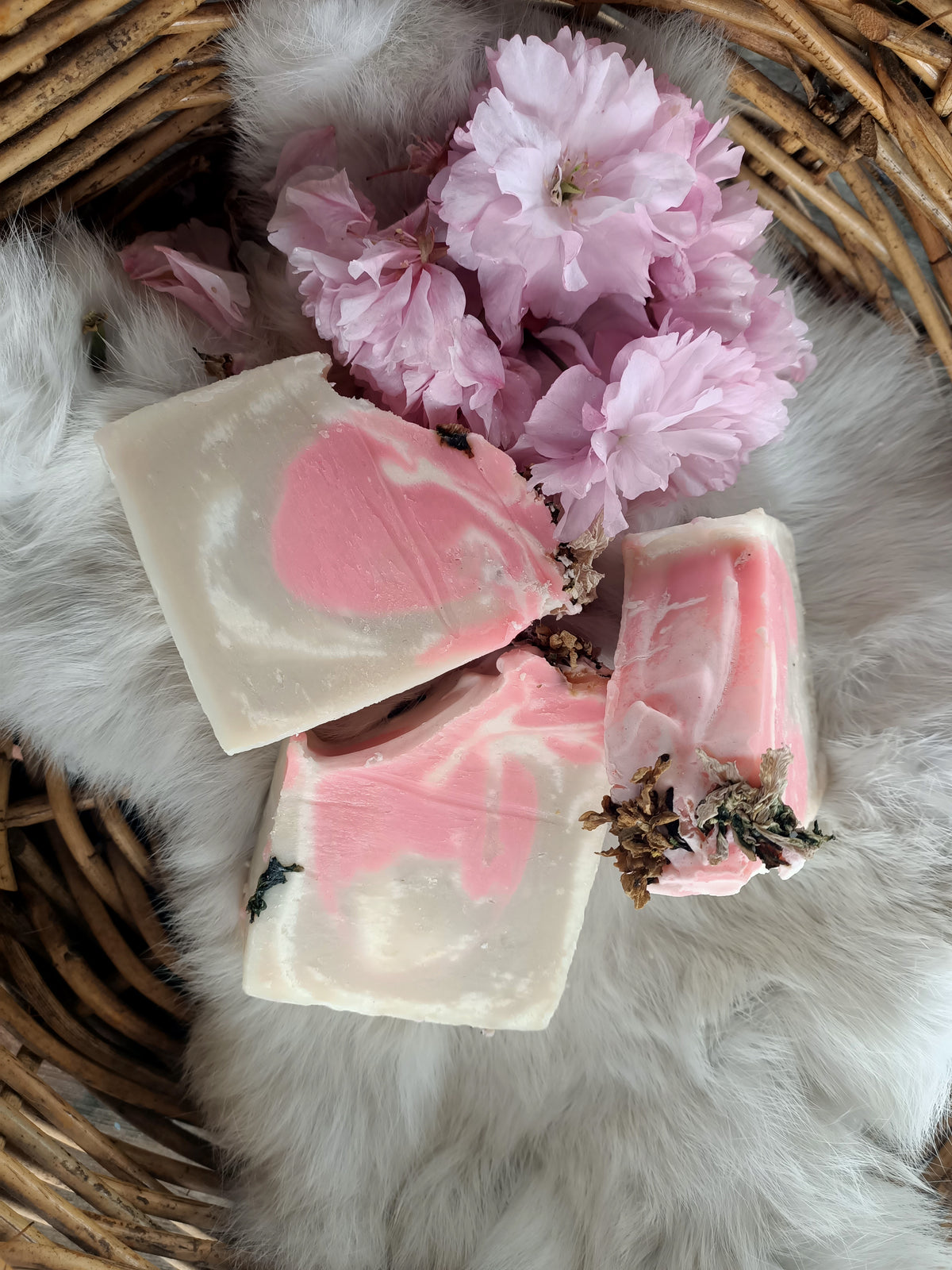 Handmade Cherry Blossom Tallow Soap | Delicate Floral & Skin-Nourishing Main image