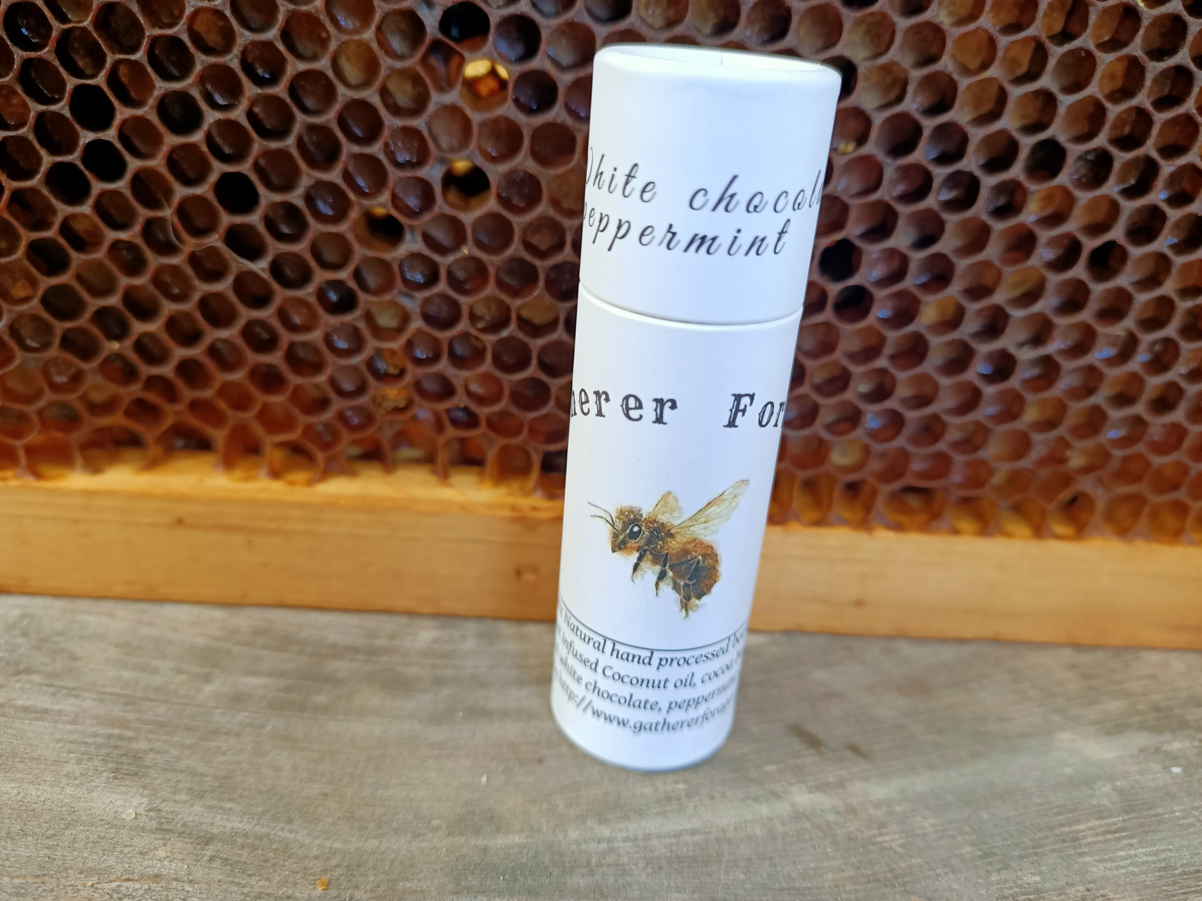 White chocolate and peppermint beeswax lip balm Secondary image