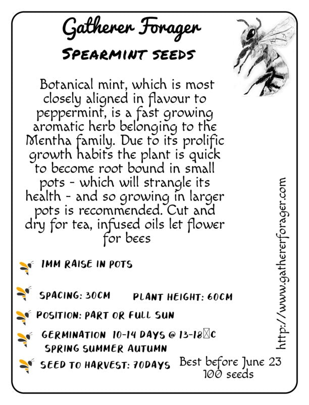Spearmint seeds Australia 